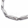 Tarnish Resistant Unisex 304 Stainless Steel Bar Link Chain Bracelets BJEW-L637-38A-P-2