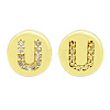 Brass Micro Pave Clear Cubic Zirconia Beads KK-T030-LA843-UX3-3