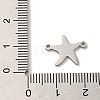 Non-Tarnish 304 Stainless Steel Connector Charms STAS-O005-25P-3