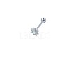 Sun 316L Surgical Stainless Steel with Synthetic Opal Tongue Rings FS-WGFD6E3-01-2