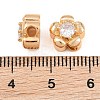 SHEGRACE Brass Micro Pave Clear Cubic Zirconia Beads XGRQ5K752-837G-3