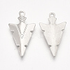 201 Stainless Steel Pointed Pendants X-STAS-T045-23P-2