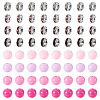 200Pcs 4 Colors Opaque Acrylic Beads MACR-TA0002-53-4