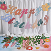 2 Bags 2 Styles Flower & Letter Paper Hanging Banner AJEW-UN0003-37-2