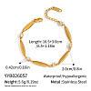 304 Stainless Steel Pave Clear Cubic Zirconia Link Chain Bracelets for Women WG6913A-01-1