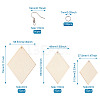 Yilisi DIY Rhombus Shape Natural Wood Pendants Earring Making Kits DIY-YS0001-14-8