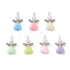 Acrylic & ABS Plastic Imitation Pearl Angel Pendants PALLOY-JF04466-02-1
