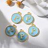 Golden Plated Alloy Enamel Charms ENAM-S118-04P-5