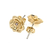 Brass Micro Pave Cubic Zirconia Ear Studs EJEW-P283-01G-06-2
