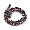 Natural Striped Agate/Banded Agate Beads Strands X-G-G582-8mm-45-2