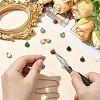 10Pcs 10 Styles Mixed Gemstone Half Round Charms G-CJ0001-81-5