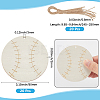 20Pcs Unfinished Wood Pendant Decorations WOOD-SP0001-35C-2