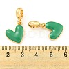 Rack Plating Alloy Enamel Heart European Dangle Charms FIND-B034-20G-03-3