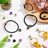 Matte Spray Painted Acrylic European Beads ACRP-NB0001-03-5