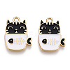 Golden Plated Alloy Enamel Pendants ENAM-T009-90D-RS-2