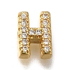 Rack Plating Brass Micro Pave Clear Cubic Zirconia Beads KK-G500-30G-H-1