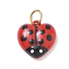Valentine's Day 304 Stainless Steel Enamel Pendants SA-CBA08A6-07A-G-1