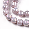 Electroplate Opaque Glass Beads Strands GLAA-T032-P8mm-AB07-2