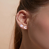 1 Set Resin & Alloy Stud Earrings for Women EJEW-LP0003-83-1