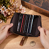 Rectangle Leather Credit Card Wallets for Women Men AJEW-WH20001-31A-3