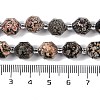 Natural Snowflake Obsidian Beads Strands G-O201B-133G-4