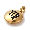 304 Stainless Steel Black Enamel Charms LS-STAS-R009-02G-02-2