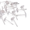 925 Sterling Silver Flat Pad  Stud Earring Findings STER-K167-045D-S-4