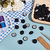   50Pcs Cloth Shank Buttons BUTT-PH0001-27B-5