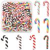 64Pcs 8 Styles Christmas Candy Cane Handmade Polymer Clay Beads CLAY-FS0001-49-1