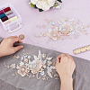 2Pcs Computerized Embroidery Cloth Iron on/Sew on Patches PATC-HY0001-93A-4