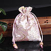 Chinese Style Flower Pattern Satin Jewelry Packing Pouches PW-WG37271-07-1