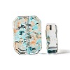 Transparent Spray Painted Glass Beads GLAA-I050-08I-3