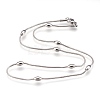 Non-Tarnish 304 Stainless Steel Snake Chain Necklaces NJEW-G313-15P-1