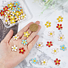 HOBBIESAY 50Pcs 5 Colors Alloy Enamel Pendants ENAM-HY0003-02-3