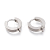 304 Stainless Steel Huggie Hoop Earrings Findings STAS-I167-01A-P-1