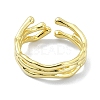 Brass Open Cuff Ring RJEW-B051-33G-3