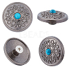 10Pcs Antique Silver Alloy Decorative Rivets BUTT-GF0004-22B-7