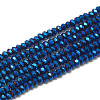 Electroplate Glass Beads Strands EGLA-Q112-C07-1