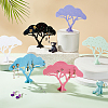 6 Sets 6 Colors Acrylic Earring Display Stands EDIS-FH0001-10-5