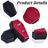 1Pc Coffin Shaped Velvet Ring Organizer Boxes AJEW-BBC0001-08-5