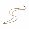 Ion Plating(IP) 304 Stainless Steel Rope Chain Necklace for Men Women NJEW-K245-010A-1