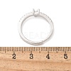 S925 Sterling Silver Adjustable Letter Rings for Women RJEW-M068-01P-V-3