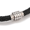 Braided Microfiber Leather Cord Bracelets BJEW-B096-15P-3