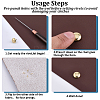 150Pcs 5 Styles Flat Round Brass Four Claw Nail KK-CL0001-03G-6