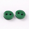 2-Hole Flat Round Resin Sewing Buttons for Costume Design BUTT-E119-24L-14-2