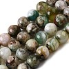 Natural Green Cherry Blossom Agate Beads Strands G-NH0061-A01-10mm-2