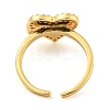 Brass Micro Pave Cubic Zirconia Open Finger Ring RJEW-C069-04G-3