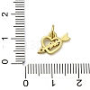 Heart Theme Brass Micro Pave Cubic Zirconia Charms KK-H475-56G-07-3