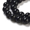 Natural Black Onyx Round Bead Strands G-R198-10mm-3