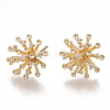 Brass Stud Earring Findings X-KK-T038-468G-1